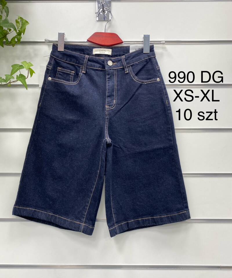 Rybaczki damskie jeans Roz XS-XL, 1 kolor Paczka 10 szt